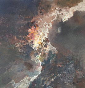 杨兴雅作品8  《山之梦》 100X100cm（2012）北京繁星收藏
